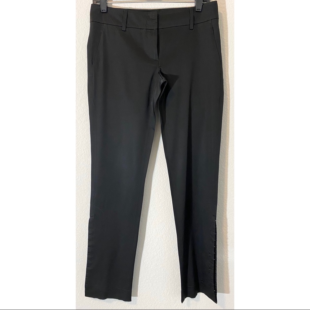 Theory Black Satin Split Leg Trouser/Pant-6